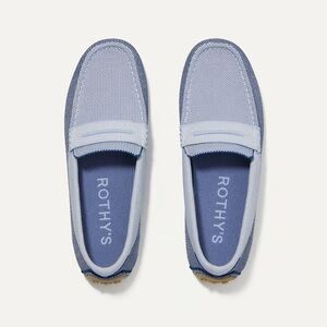 Rothy’s 8.5 Driver loafer Santorini blue. EUC. Sold-out color.